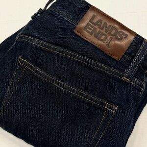Vintage Lands End Dark Indigo Jeans 30x29 Traditional Normcore Heritage Core Y2K